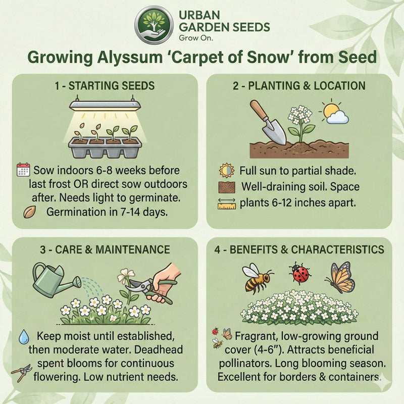 planting alyssum from seed ALYSSUM, Carpet of Snow
