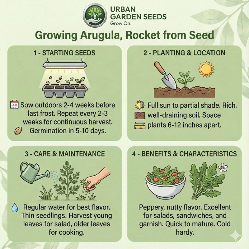 rocket plant seeds ARUGULA Seeds, Rocket