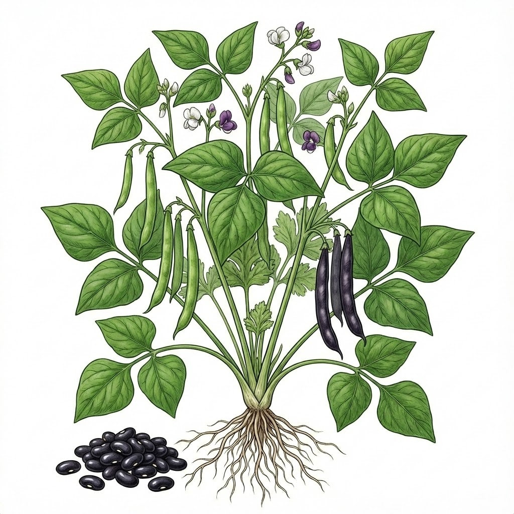 planting black beans from seed BEAN Seeds, Black Midnight Bush