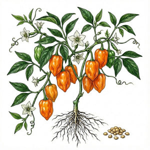 plant habanero seeds HOT PEPPER Seeds, Habañero