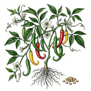 garden pepper seeds HOT PEPPER Seeds, Serrano Chili