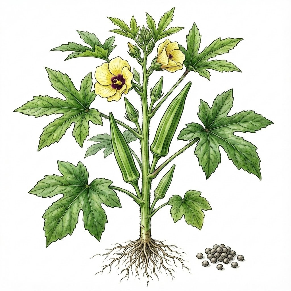 Organic Clemson Spineless okra (Seeds)