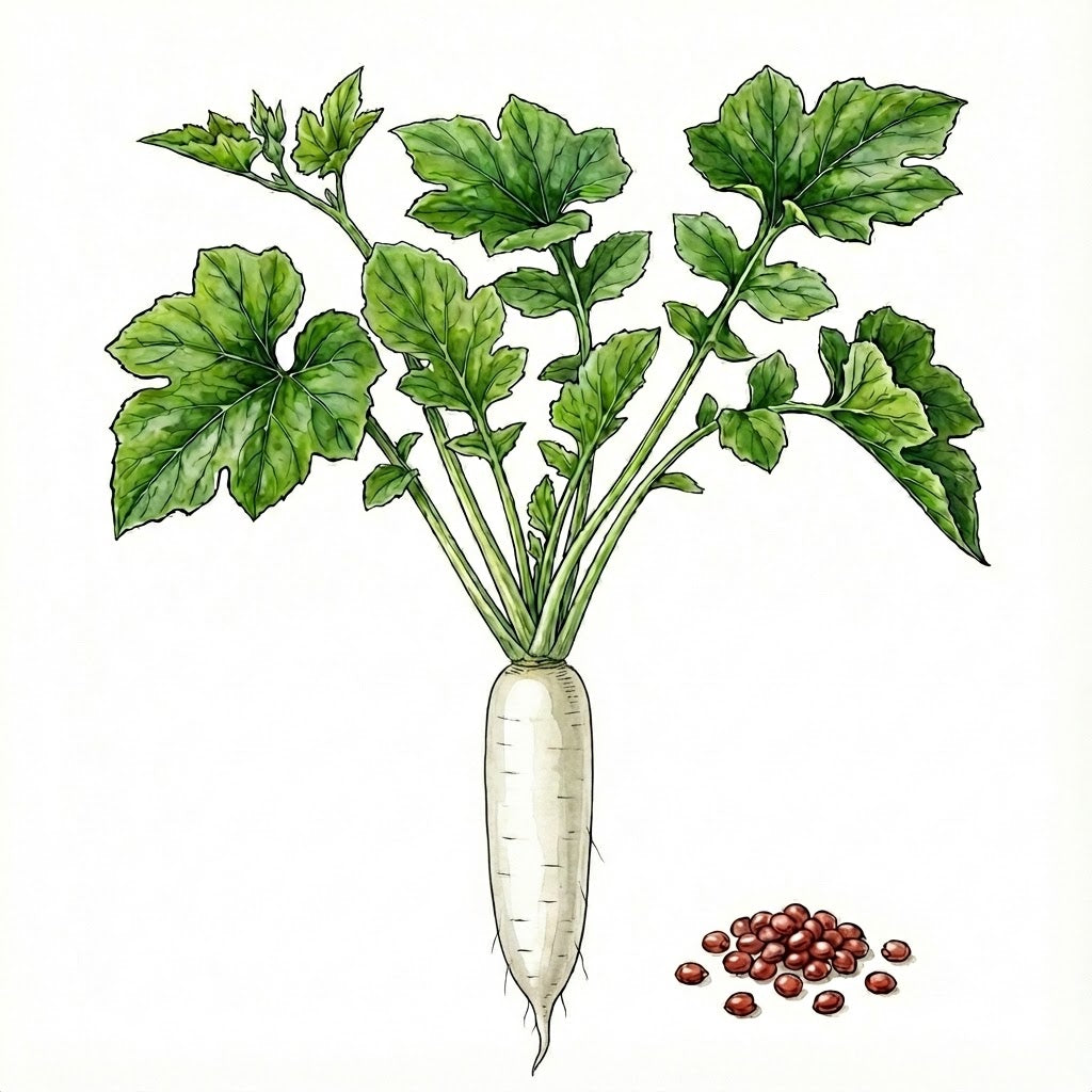 white radish seeds to plant RADISH, Long White Icicle